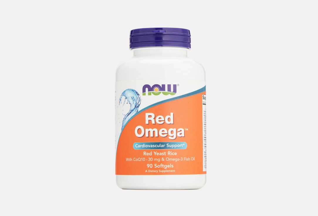 Омега 3 NOW Red omega с коэнзимом Q10 в капсулах 90 шт нау фудс лизин капс 833мг 100