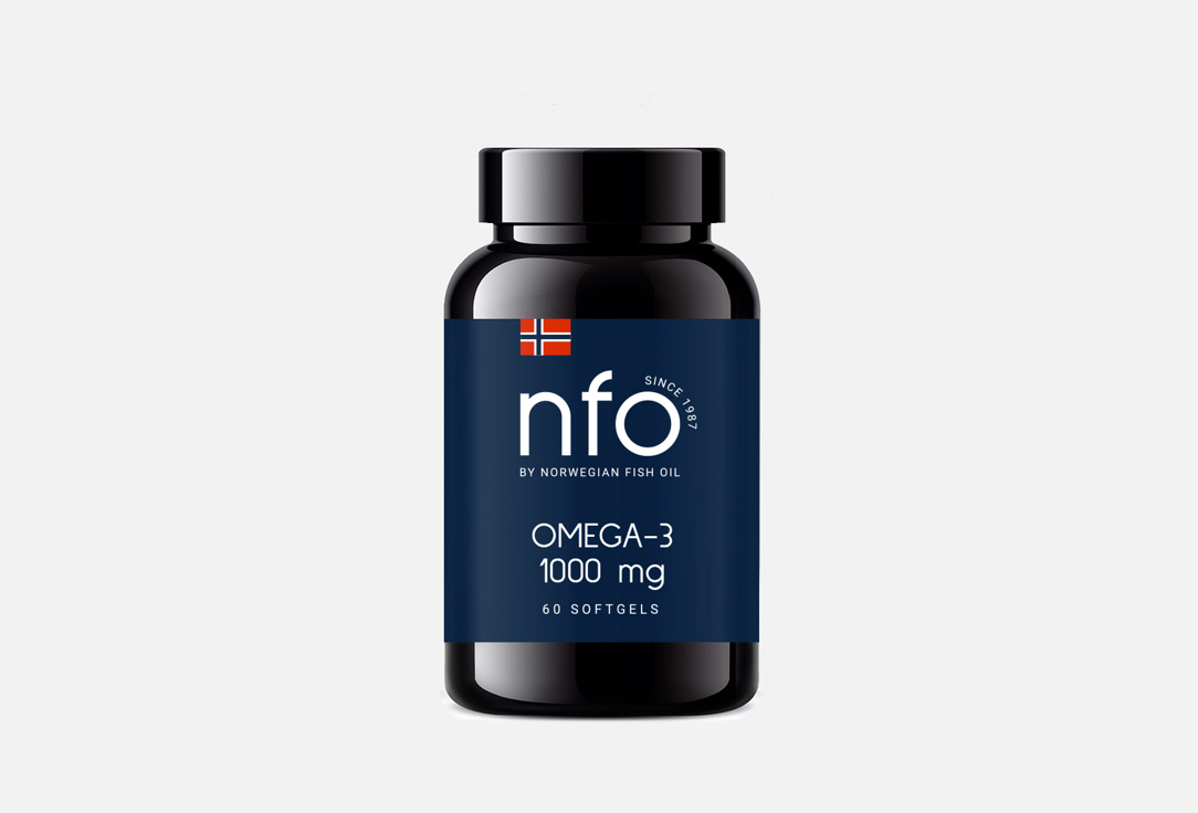 Омега-жиры в капсулах NFO Fish Oil Omega-3 60 шт b комплекс nfo норвегиан фиш оил таблетки 500мг 90шт