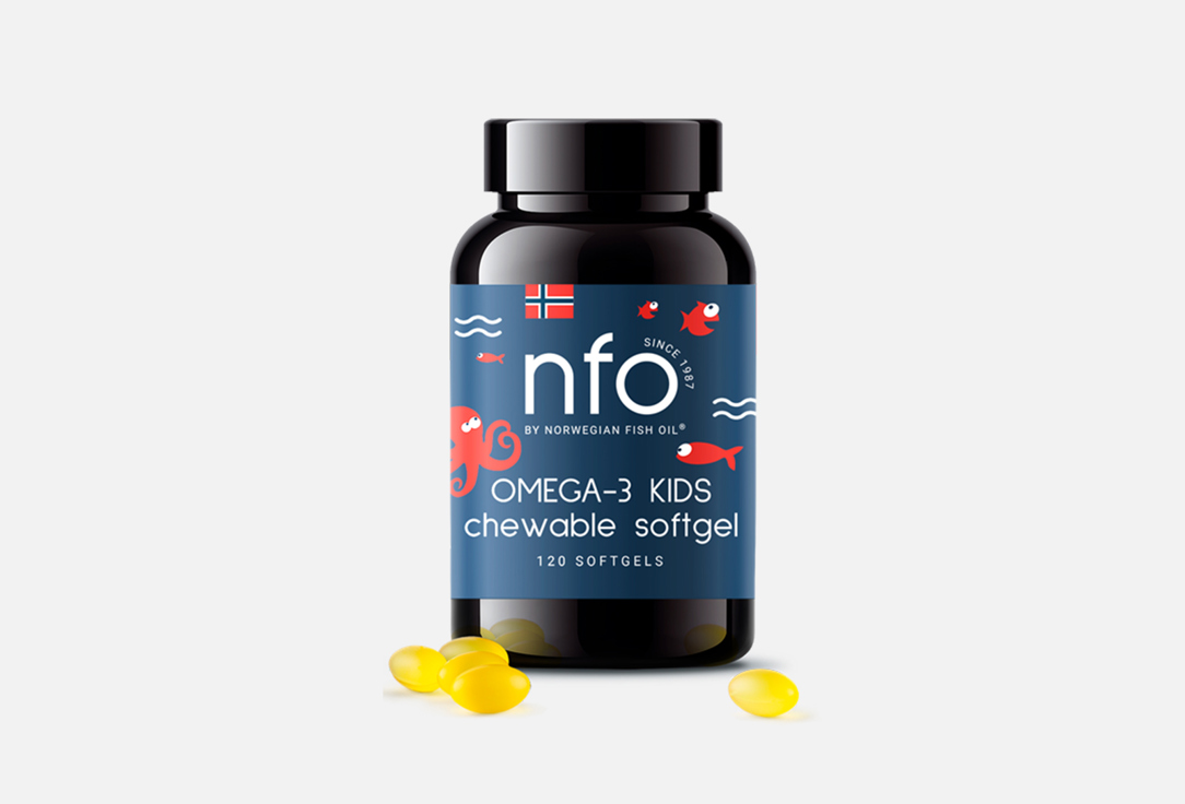 Жевательные капсулы с витамином D и Омега-3 Norwegian Fish Oil 
