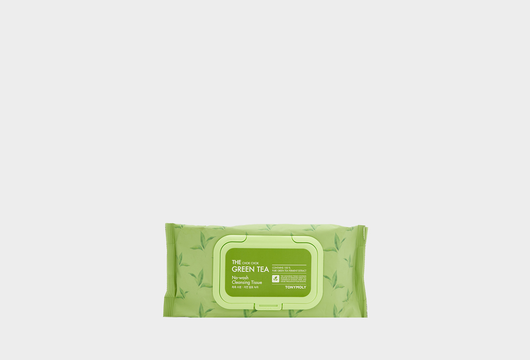 Салфетки для снятия макияжа с экстрактом зеленого чая TONY MOLY THE CHOK CHOK 100 шт tonymoly салфетки для снятия макияжа с экстрактом зеленого чая the chok chok green tea no wash cleansing tissue