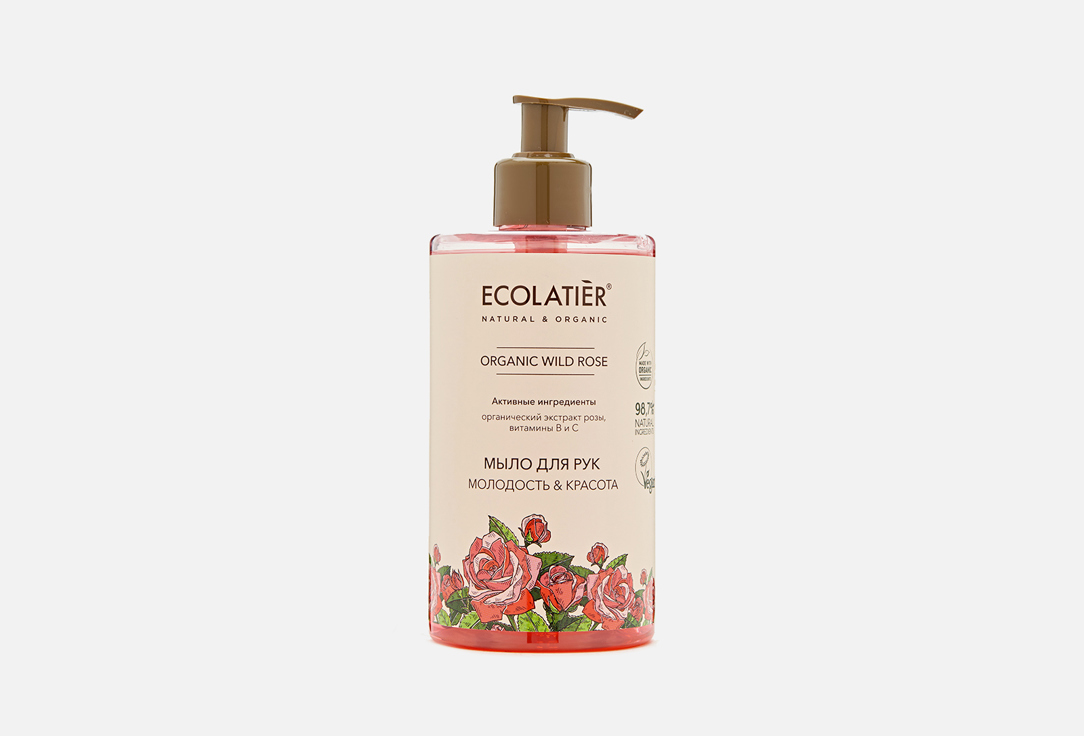 

Мыло для рук ECOLATIER, ORGANIC WILD ROSE 300 мл