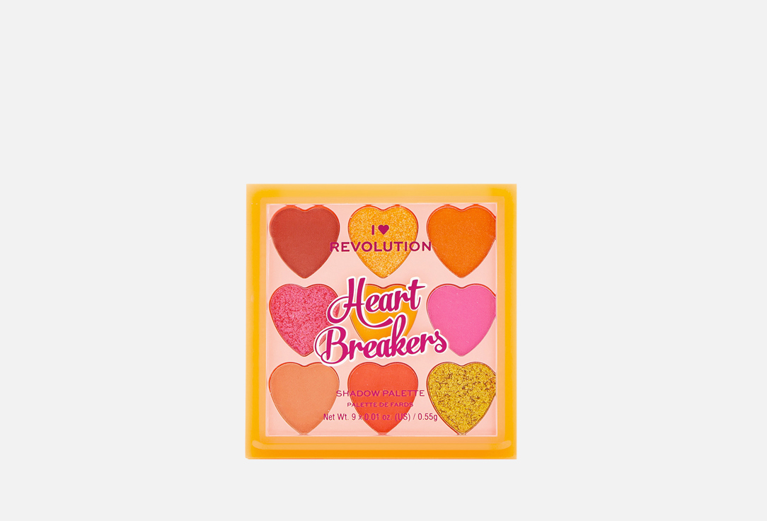 Палетка теней I HEART REVOLUTION HEART BREAKERS PALETTE Fiery 4.95 г хайлайтеры i heart revolution хайлайтер heart breakers