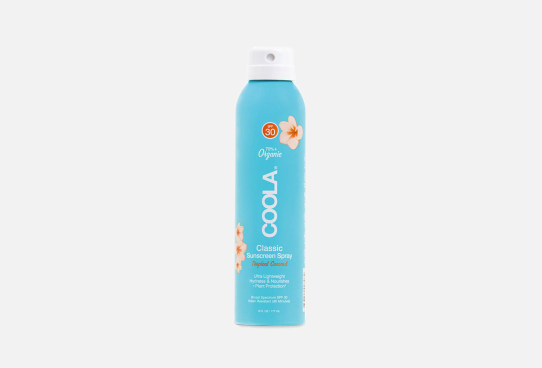 Спрей для тела SPF30 COOLA Tropical Coconut 177 мл солнцезащитный спрей для тела coola солнцезащитный спрей для тела без запаха