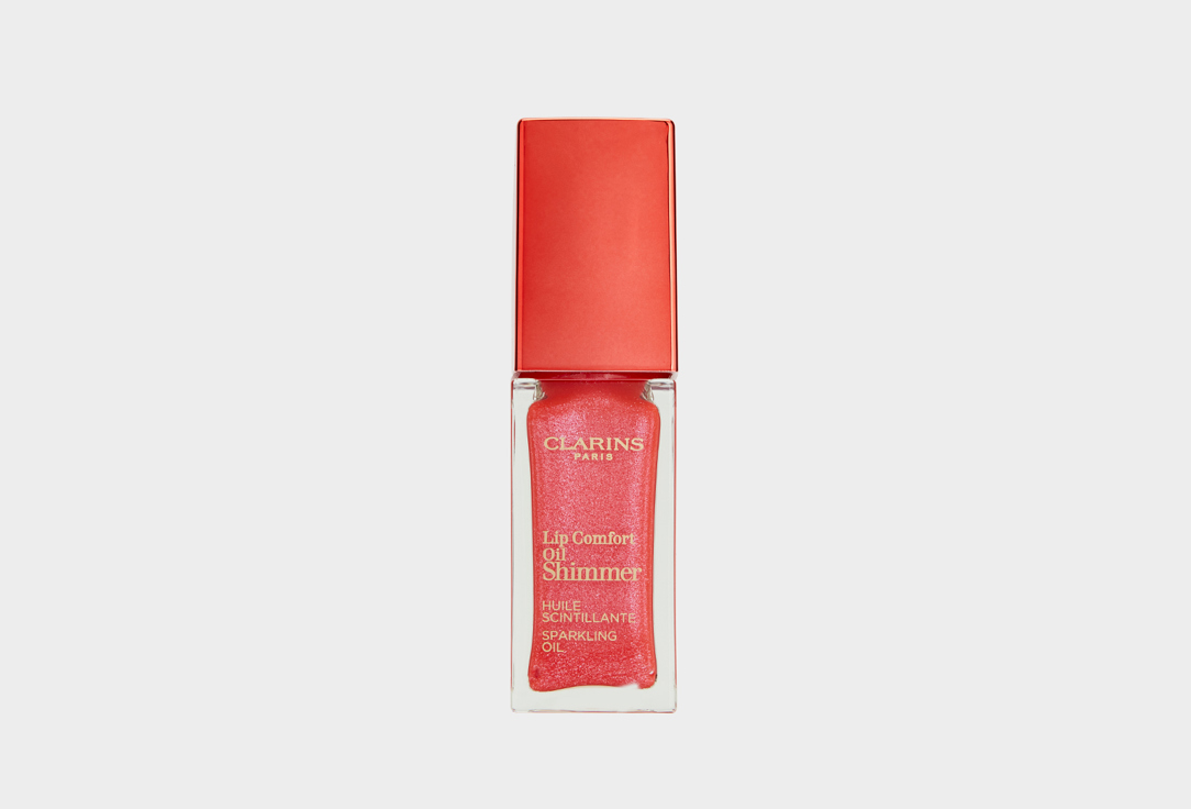 Мерцающее масло для губ с насыщенным цветом Clarins Lip Comfort Oil Shimmer  06, pop coral