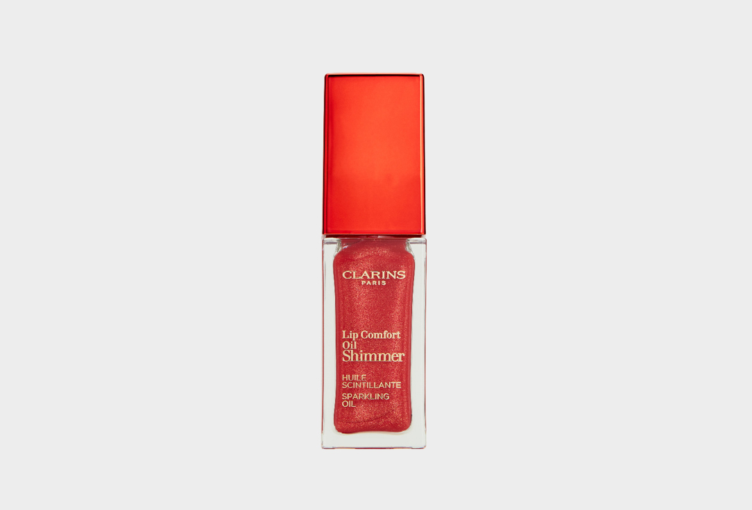 Мерцающее масло для губ с насыщенным цветом Clarins Lip Comfort Oil Shimmer  07, red hot