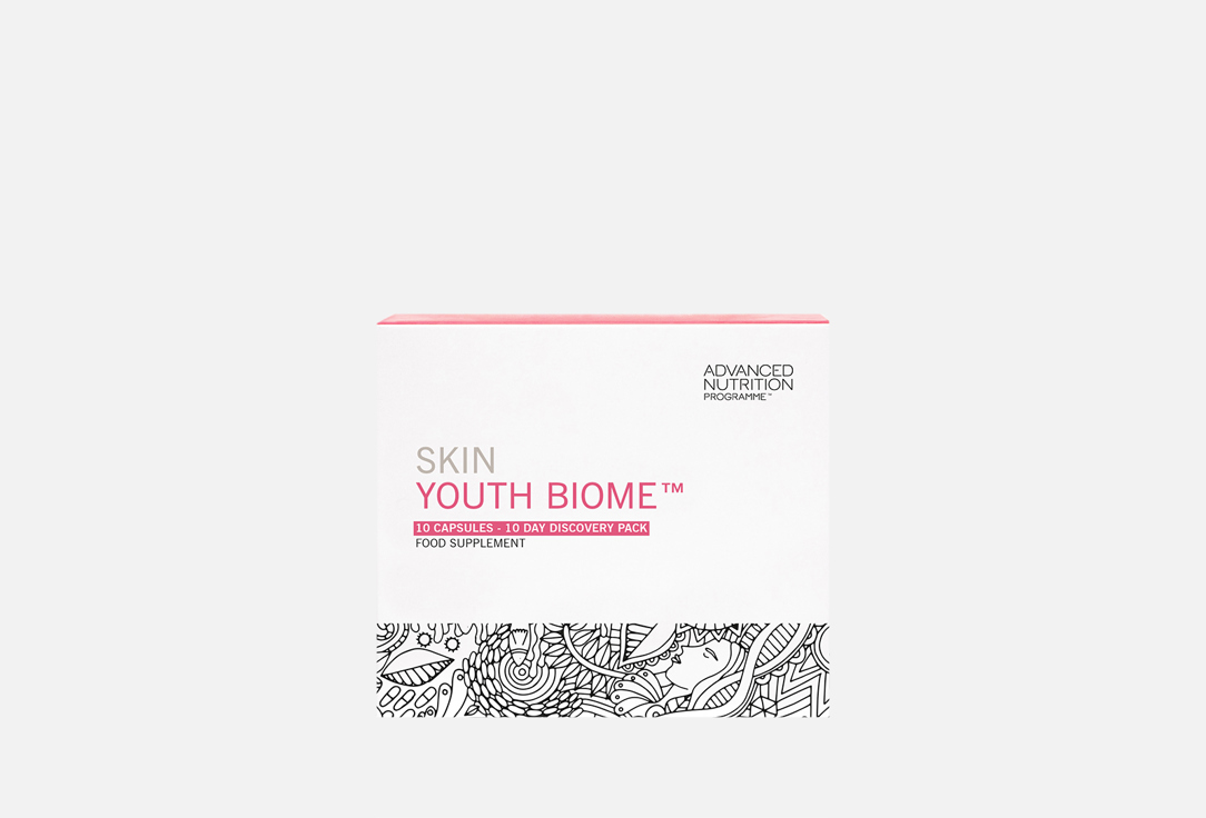 Комплекс пробиотиков ADVANCED NUTRITION PROGRAMME Skin youth biome 10 шт программа полного преображения кожи изнутри 1 advanced nutrition programme skincare select