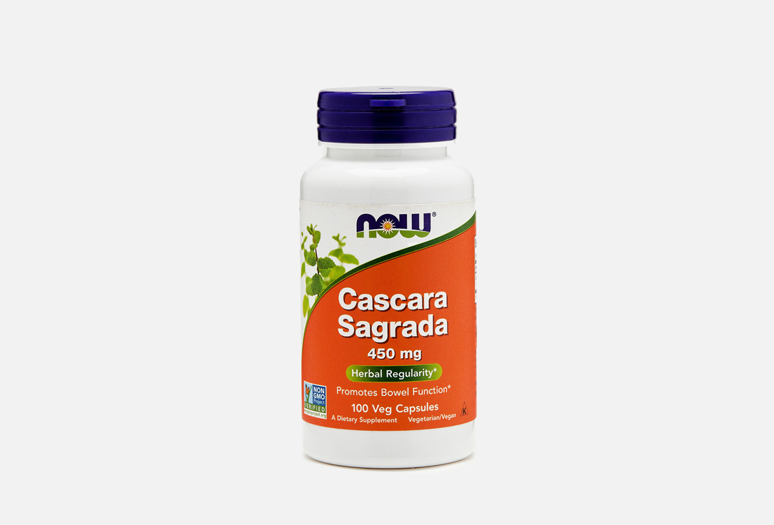 БАД для поддержки пищеварения NOW Cascara Sagrada в капсулах 100 шт