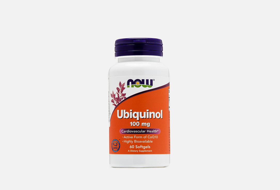 Коэнзим Q10 NOW Ubiquinol 100 мг в капсулах 60 шт тинни капс 500мг 60 бад
