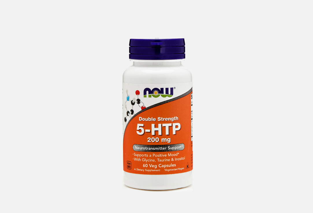 Биологически активная добавка NOW 5-HTP, Витамин В3, Глицин, Таурин в капсулах 