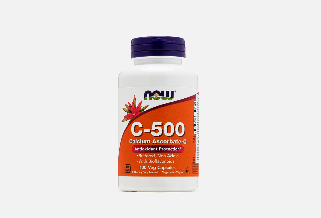 Витамин С NOW 500 мг в капсулах 100 шт мирролла масло льняное капс 0 3г 100 бад