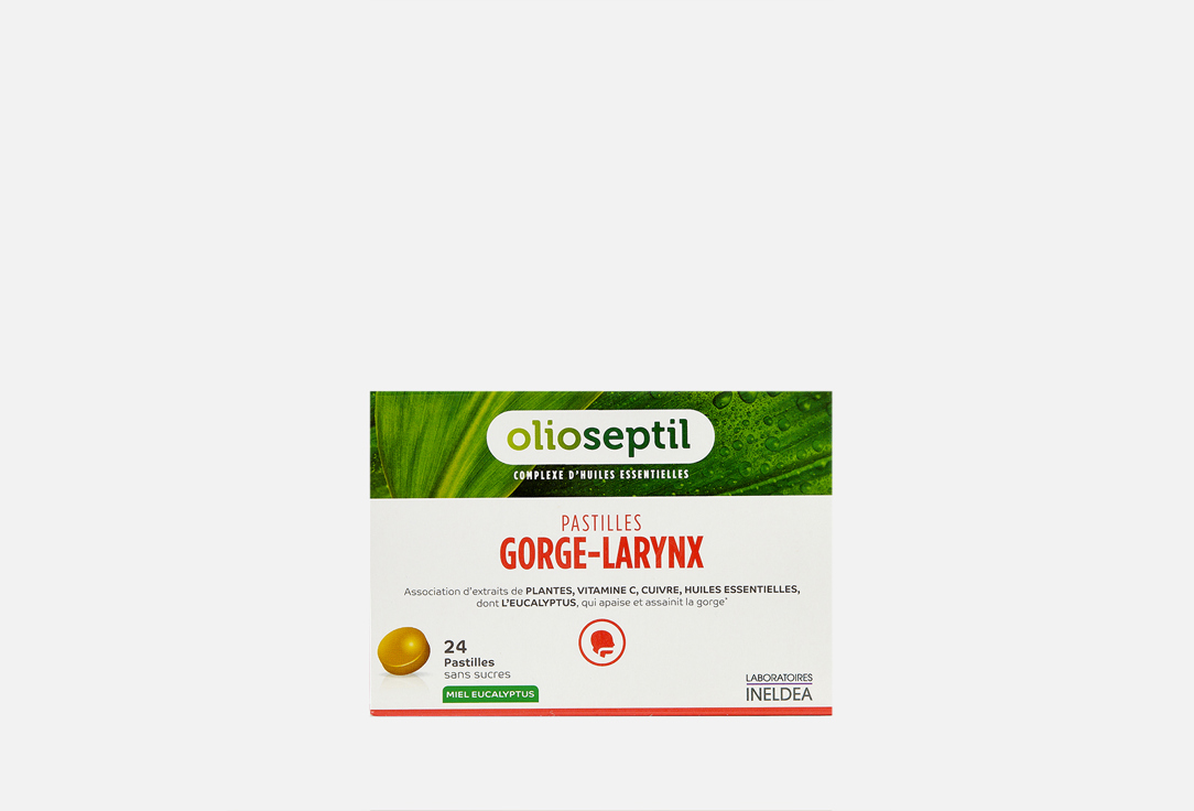 Пастилки для горла OLIOSEPTIL GORGE-LARYNX 24 шт unitex olioseptil пастилки для горла мед лимон 24 шт