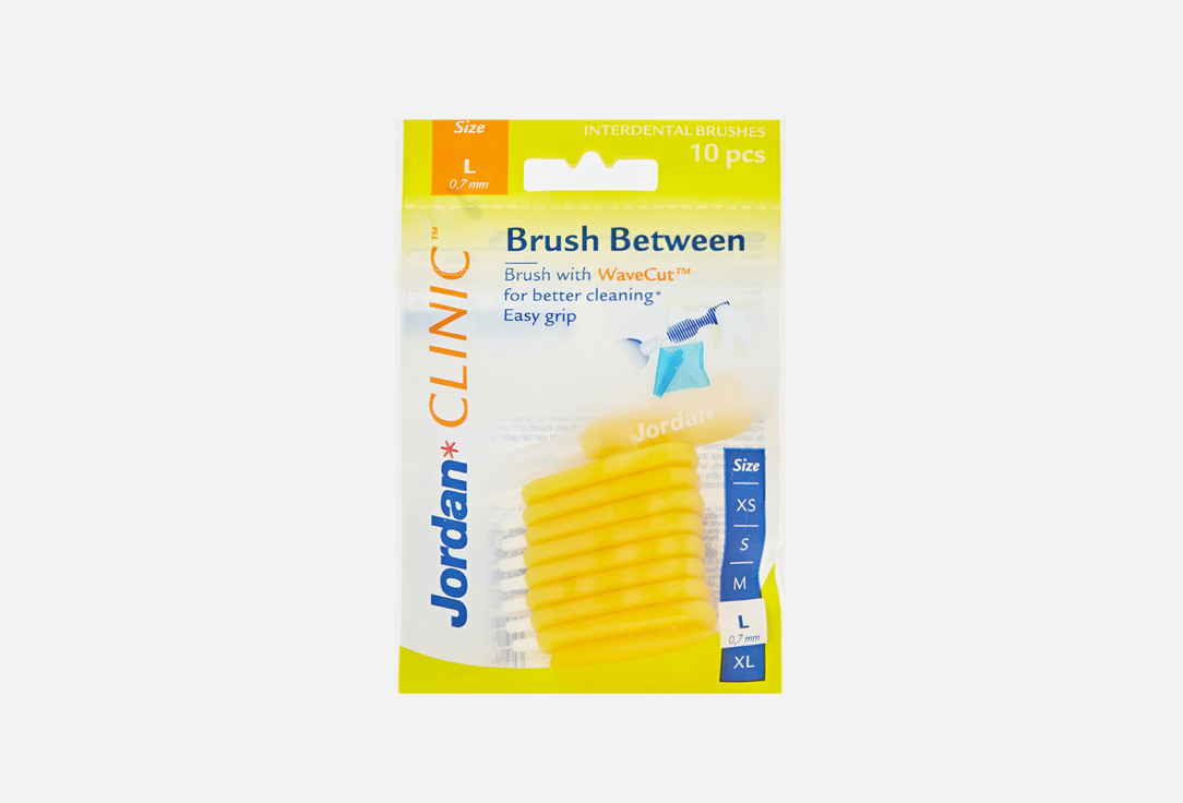 

Зубные ёршики0,7мм JORDAN, Interdental Brushes Clinic Brush Between Size L 10 шт
