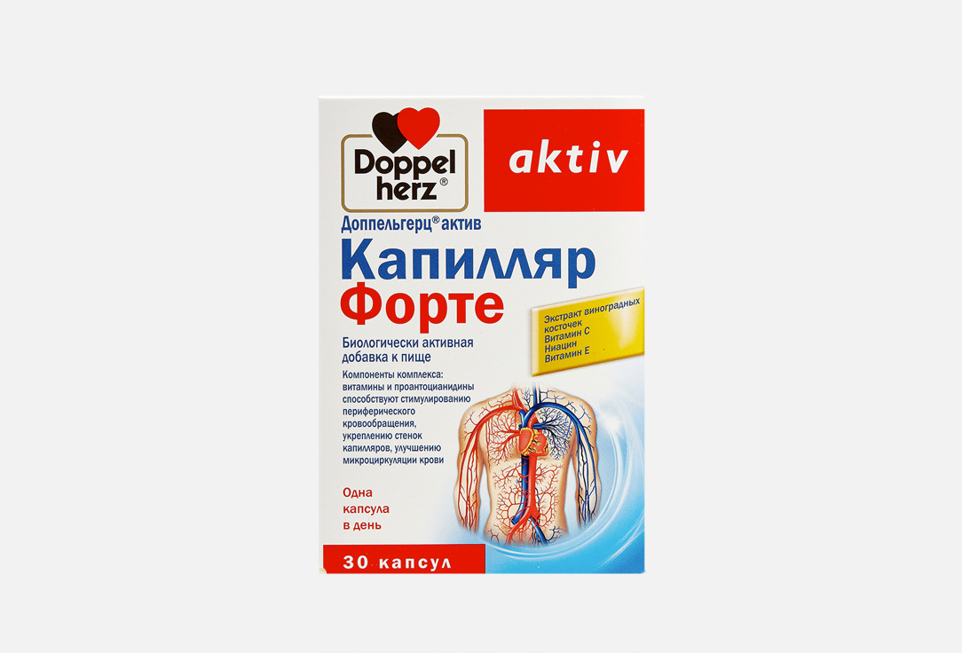 Капилляр Форте ниацин, витамин Е 30 шт
