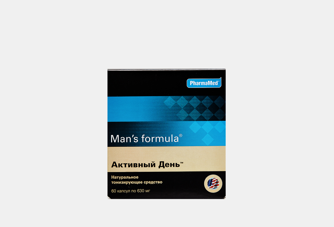 БАД для мужского здоровья MAN'S FORMULA Активный день никотинамид, витамин B12, кофеин 60 шт