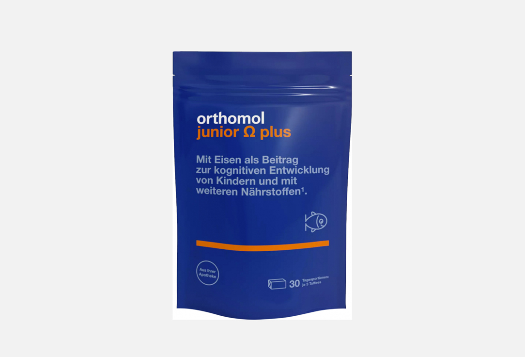 Жевательные ириски ORTHOMOL Junior Omega plus 30 шт