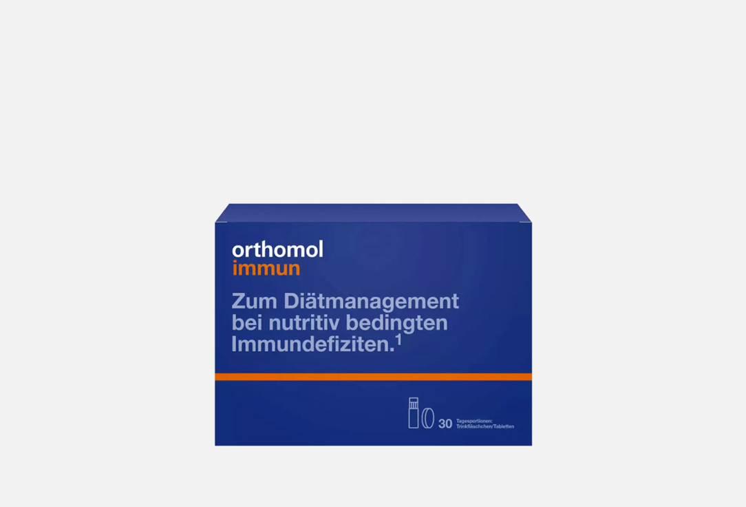 Питьевые бутылочки + таблетки ORTHOMOL Immun 30 шт азитромицин форте акос таб ппо 500мг n3