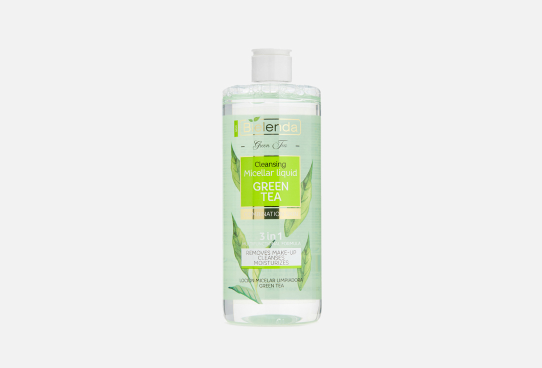 Изображение товара Мицеллярная вода BIELENDA Зеленый чай 500 мл для чувствительной и комбинированной кожи