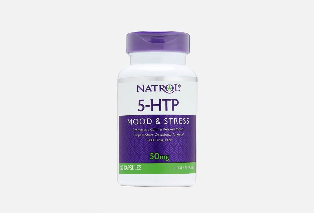 5-гидрокситриптофан в капсулах NATROL 5-HTP 50mg 30 шт 5 htp natrol 100 мг со вкусом ягод 30 шт