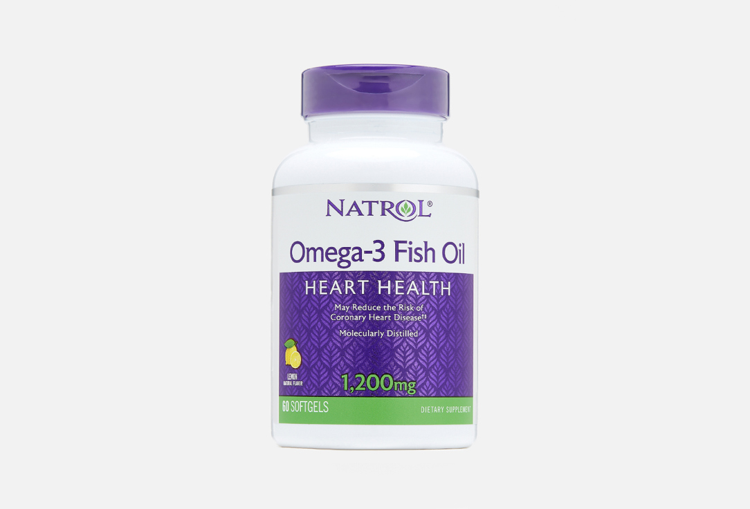 Омега 3 NATROL Omega-3 fish oil 1200 мг в капсулах 60 шт омега 3 natrol 1000 мг в капсулах 150 шт