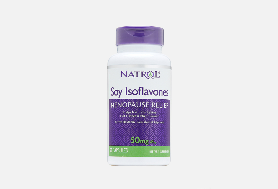 БАД для женского здоровья NATROL Soy isoflavones 50 мг в капсулах 60 шт бады для пищеварения mirrolla бад к пище сорбент белый актив