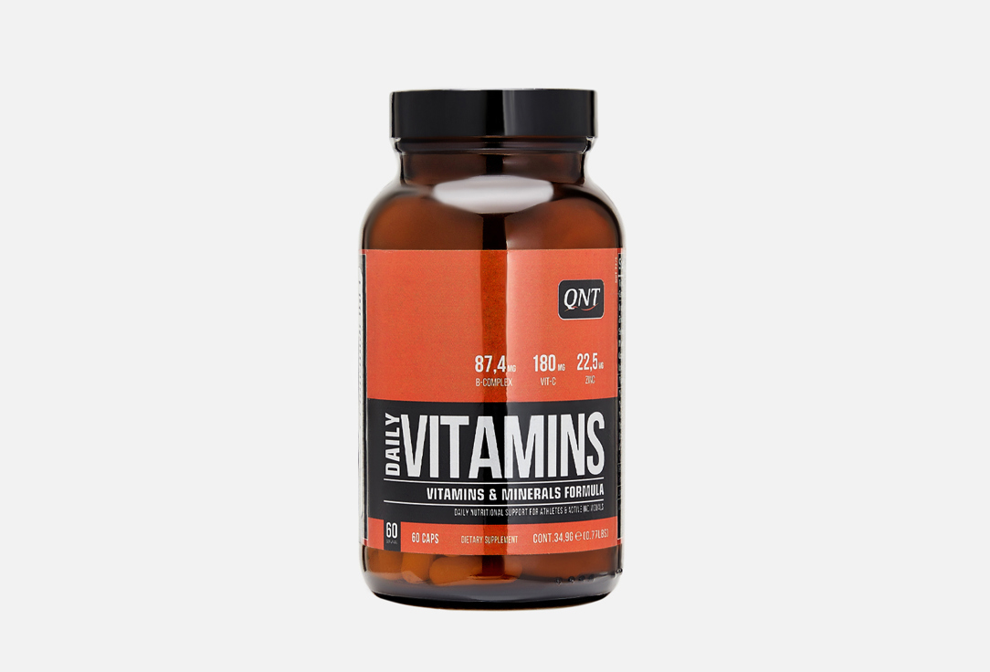 комплекс витаминов и минералов elivica витамины к2 d3 кальций 60 шт Комплекс витаминов и минералов QNT Daily Vitamins 60 шт