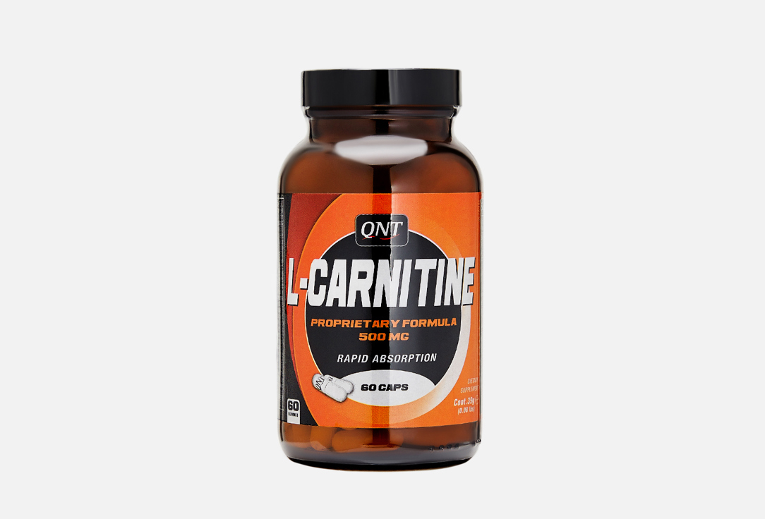 Карнитин в капсулах QNT L-Carnitine (500 mg) 59 шт swanson l arginine 500 mg 200 капс