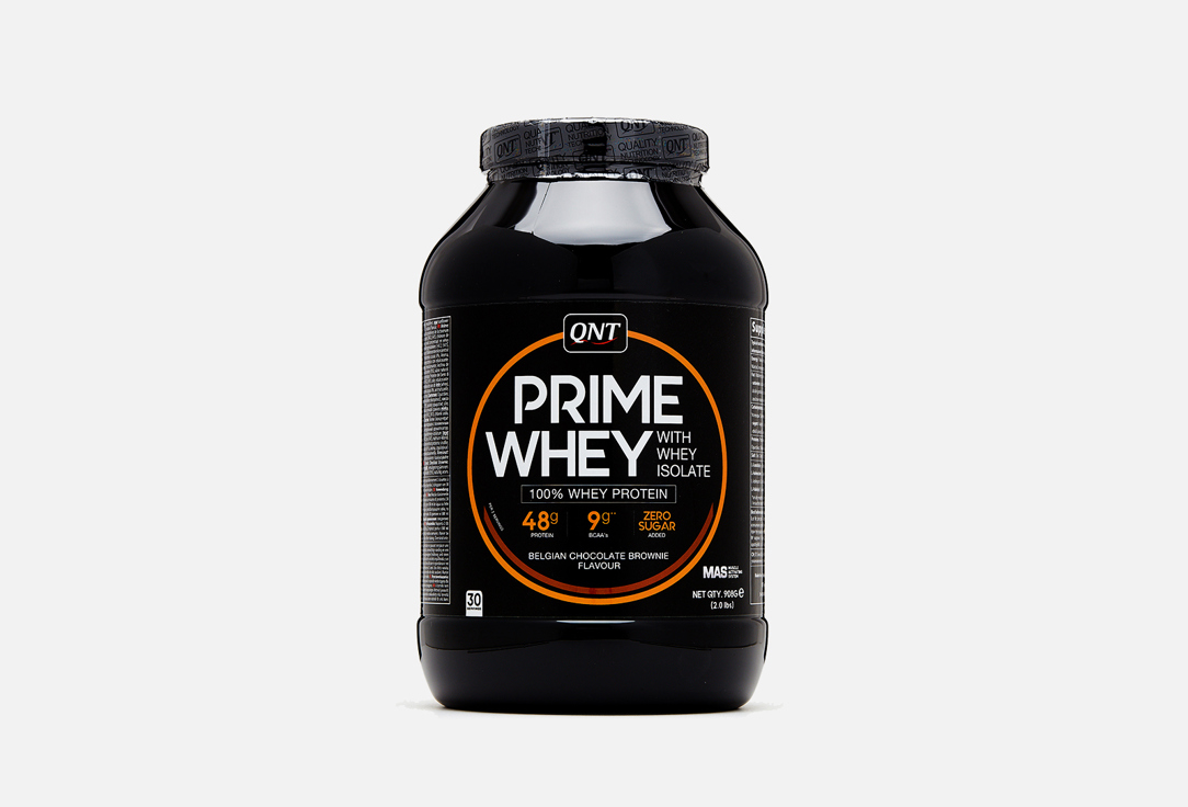 протеин со вкусом печенье и крем qnt prime whey 908 г Протеин со вкусом Бельгийского шоколада QNT PRIME WHEY 907 г