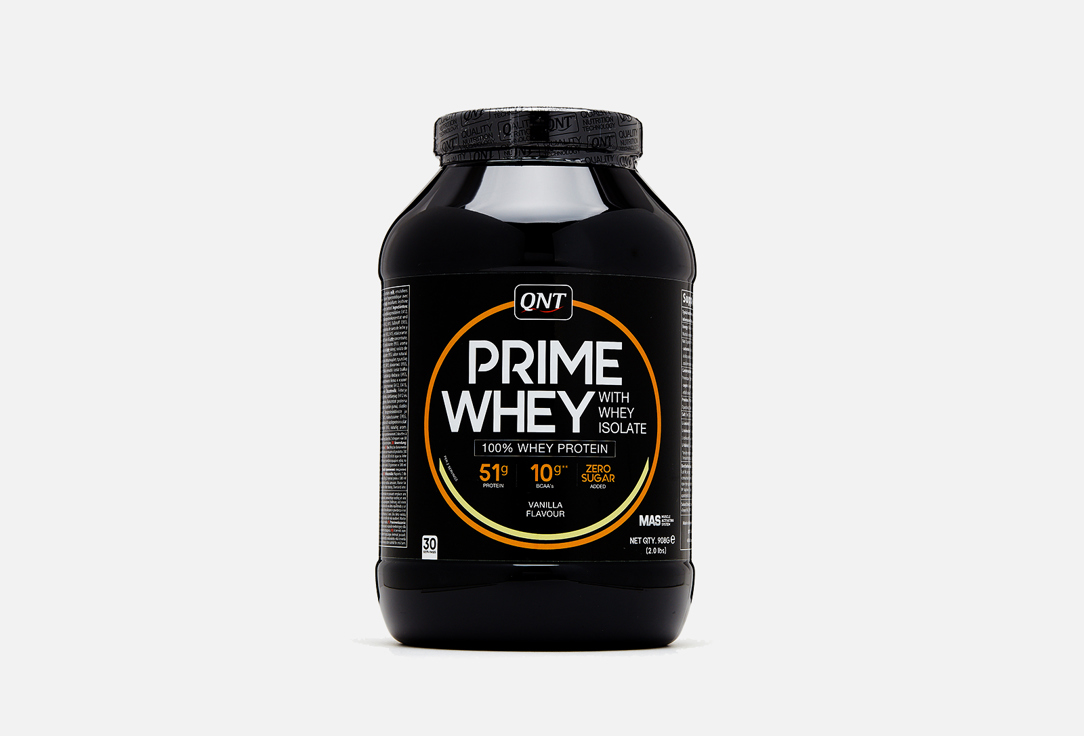 Протеин с ванильным вкусом QNT PRIME WHEY 908 г протеин premium whey concentrate вкус ваниль 2240 г