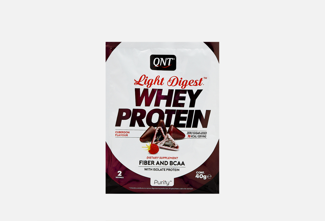 Протеин со вкусом со вкусом Кьюбердон QNT Light Digest Whey Protein 40 г вафли протеиновые со вкусом ванильного йогурта qnt protein wafer bar 12
