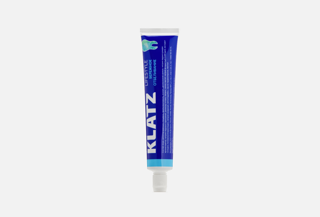 klatz набор зубная паста для мужчин 6 вкусов х 75мл стеклянный бокал для виски 2 шт Зубная паста Бережное отбеливание KLATZ LIFESTYLE Gentle Whitening 75 мл