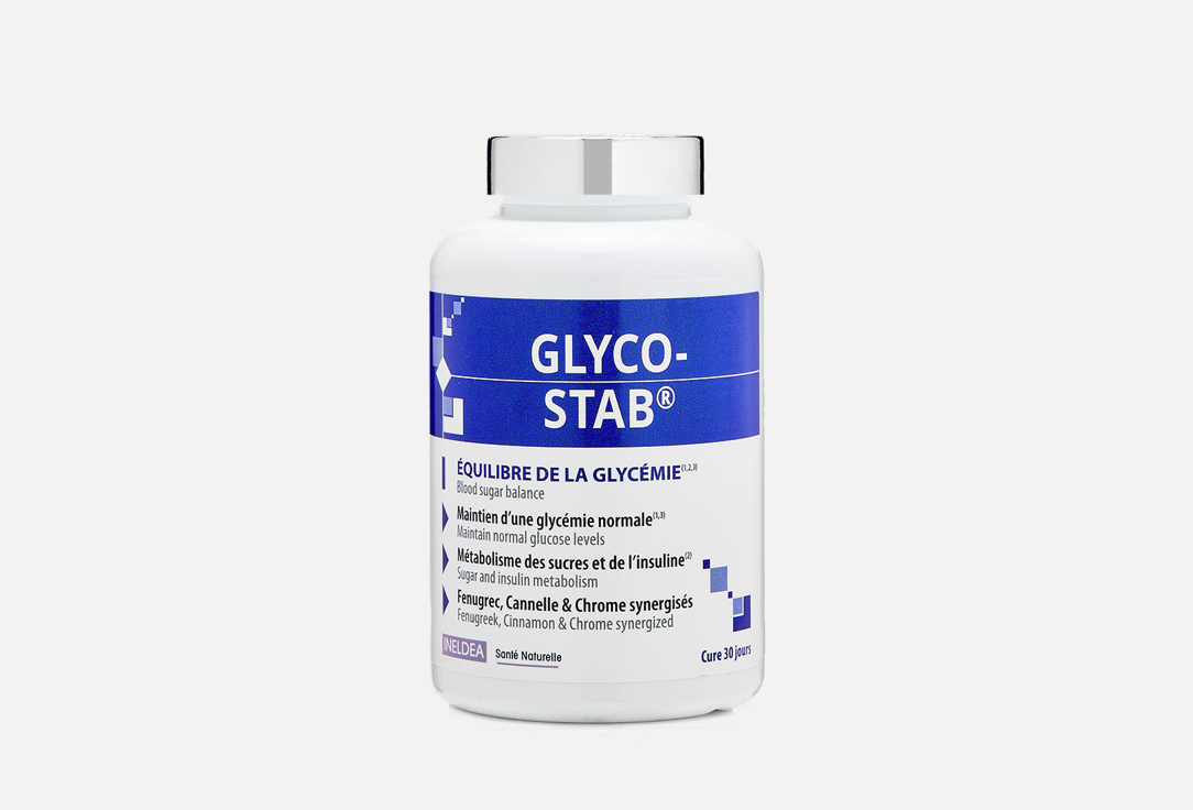 цена БАД для поддержки сердечно-сосудистой системы INELDEA SANTE NATURELLE Gluco stab кальций, цинк, хром 90 шт