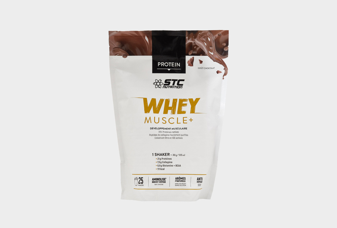 Мышечный протеин со вкусом Шоколада STC WHEY MUSCLE + 750 г протеиновый напиток со вкусом ванили stc muscle protein vanile x8 8 шт