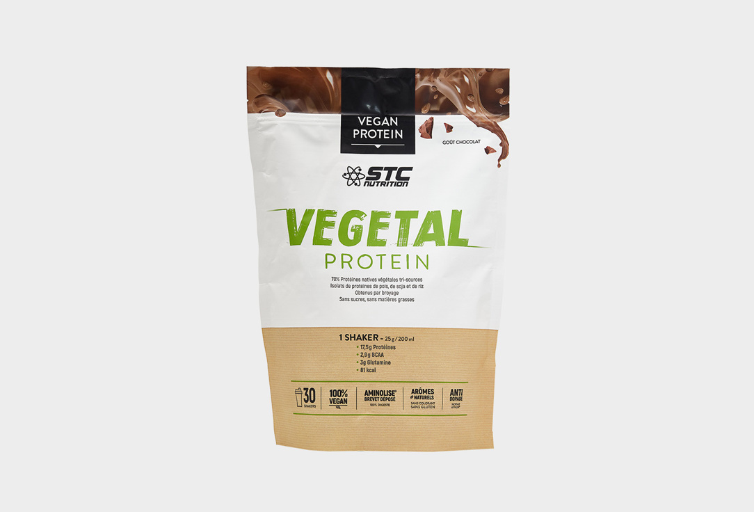 цена Растительный протеин со вкусом шоколада STC VEGETAL PROTEIN 750 г