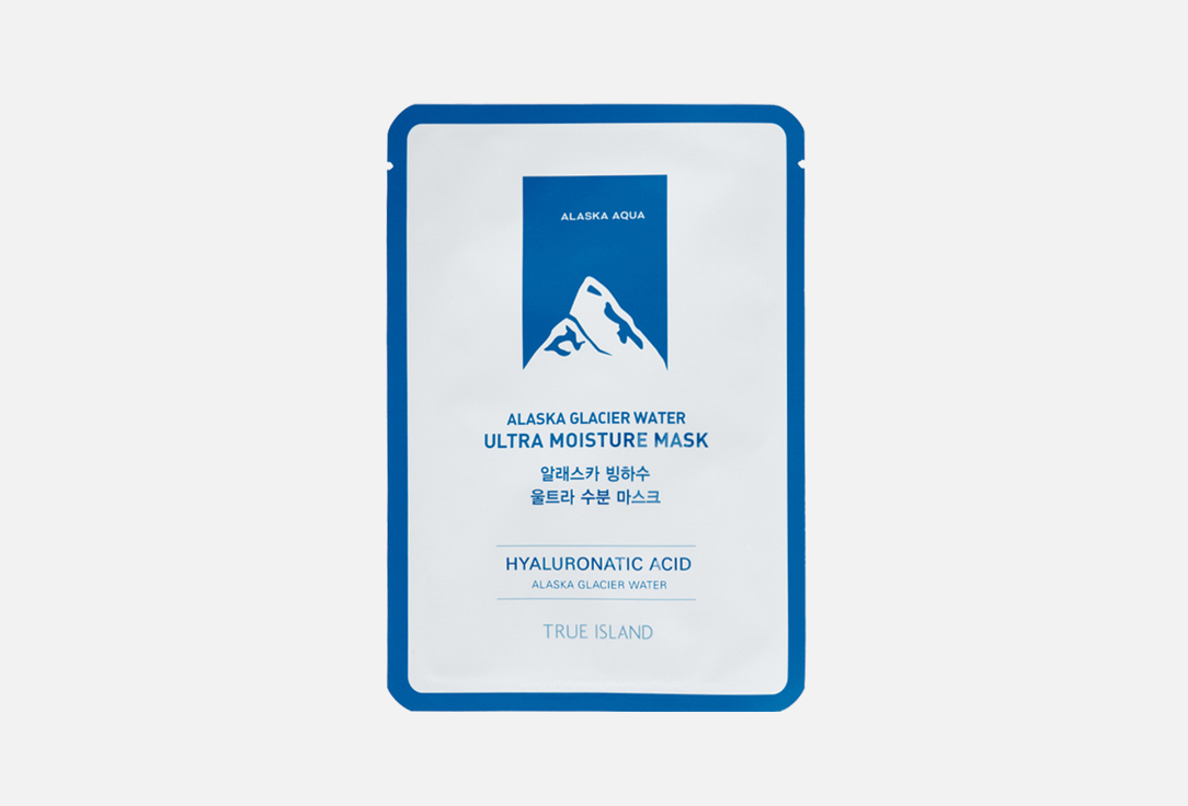 

Ультраувлажняющая тканевая маска для лица TRUE ISLAND, Alaska glacier water ultra moisture mask 27 мл