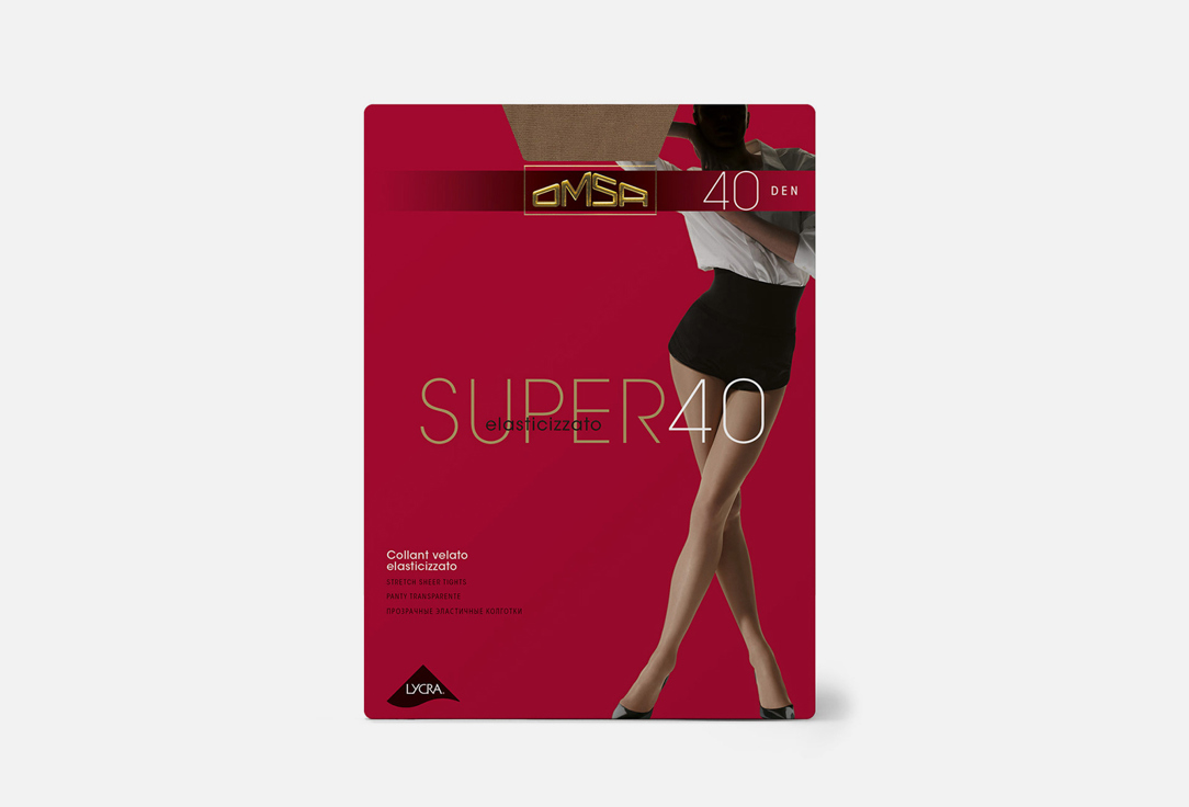 Изображение товара Колготки Omsa Super Caramello 40 DEN для женщин, эластичные, комфортные