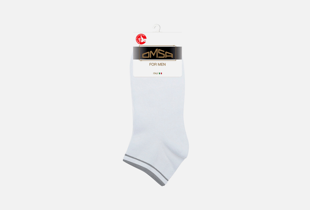 Носки OMSA Укороченные Bianco белые 39-41 мл носки женские omsa active укороченные rosso р 39 41