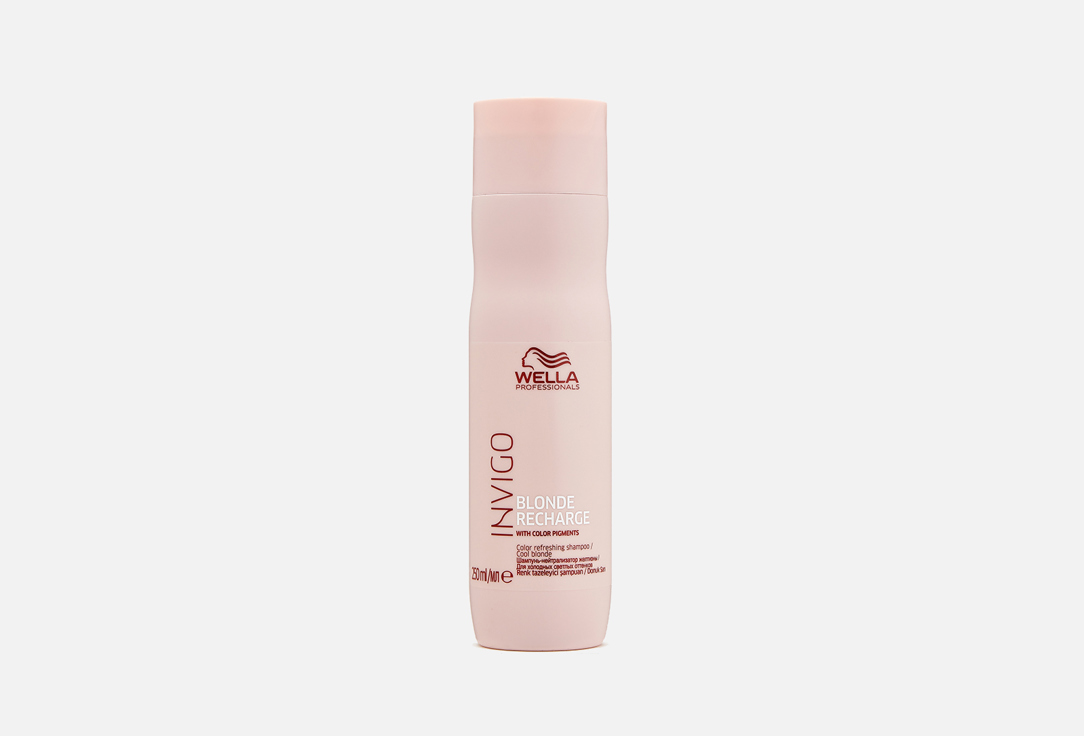 Шампунь-нейтрализатор желтизны для холодных светлых оттенков  Wella Professionals Invigo Blonde Recharge Color Refreshing Shampoo 