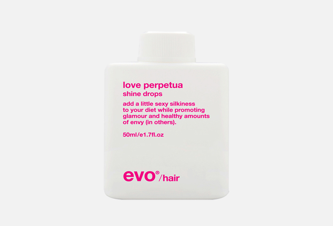 Капли для придания блеска EVO Love perpetua shine drops 50 мл увлажняющие капли для смягчения волос restart hydration anti frizz moisturing drops 50мл