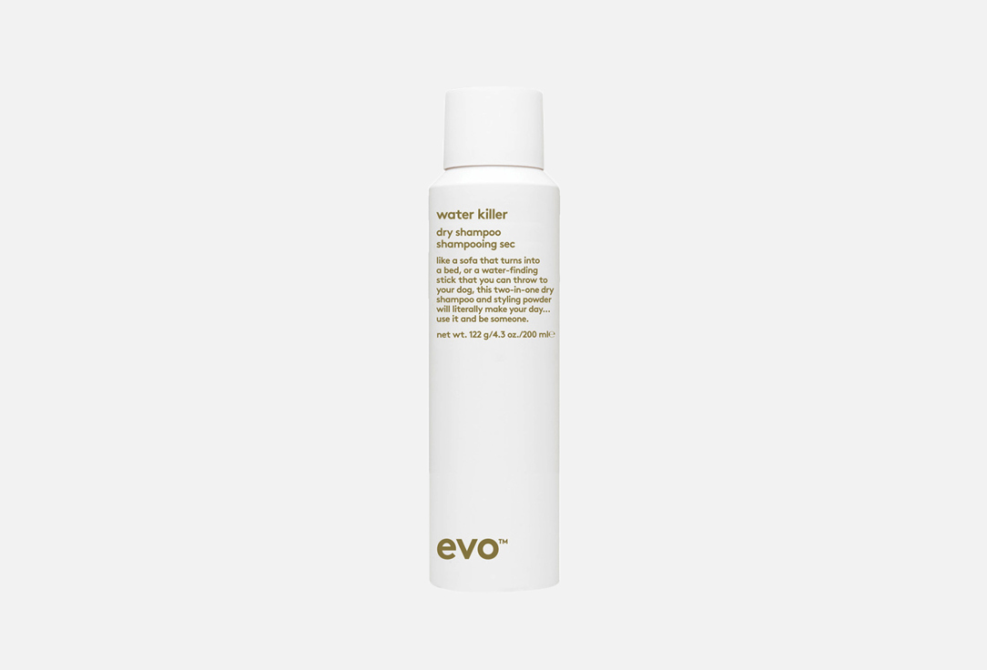 Сухой шампунь-спрей EVO Water killer dry shampoo 200 мл lady bella сухой шампунь для волос love спрей 200мл