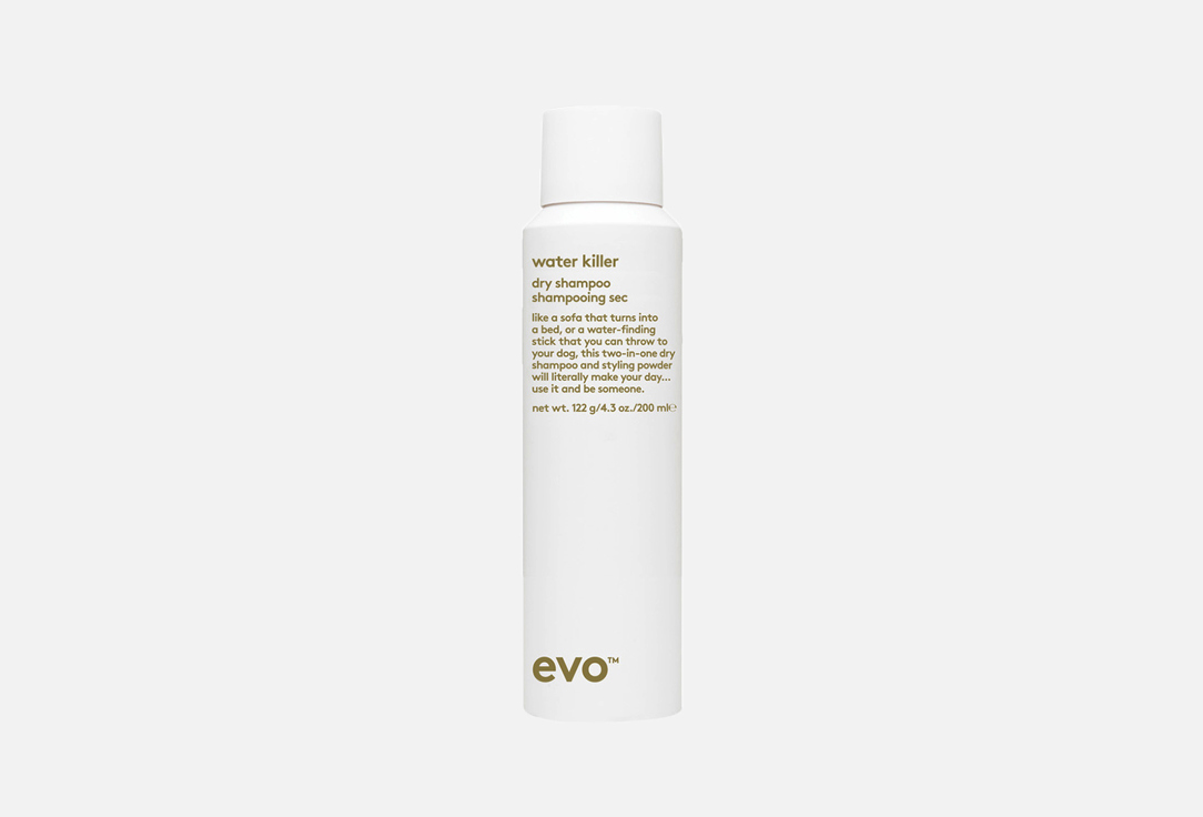 Сухой шампунь-спрей EVO Water killer dry shampoo 200 мл evo сухой шампунь спрей полковник су [хой] 200 мл evo style