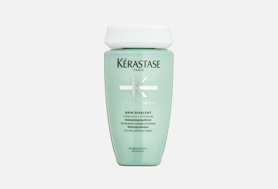 Шампунь для волос жирных у корней и чувствительных по длине KERASTASE Specifique Bain Divalent 250 мл шампунь kerastase specifique bain divalent shampoo