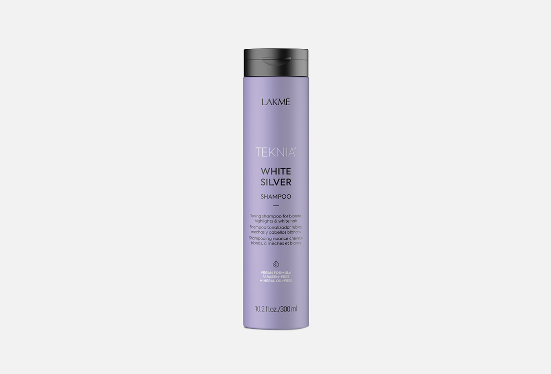 Тонирующий шампунь для волос LAKME WHITE SILVER SHAMPOO 300 мл шампунь для нейтрализации жёлтого оттенка волос shampoo with violet pigment