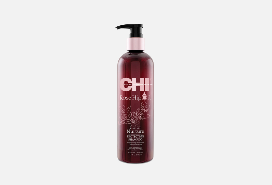 Шампунь для поддержания цвета волос CHI Rose Hip Oil 340 мл шампунь поддержание цвета chi protecting shampoo rose hip oil 340 мл