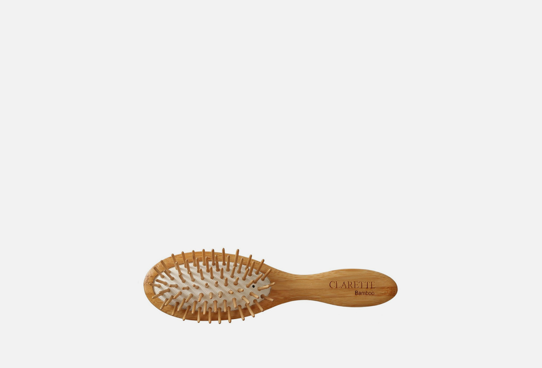 расческа для волос компакт Clarette С бамбуковыми зубцами 