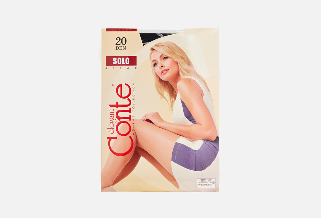 Изображение товара Колготки 20 den CONTE ELEGANT SOLO nero черные тонкие элегантные