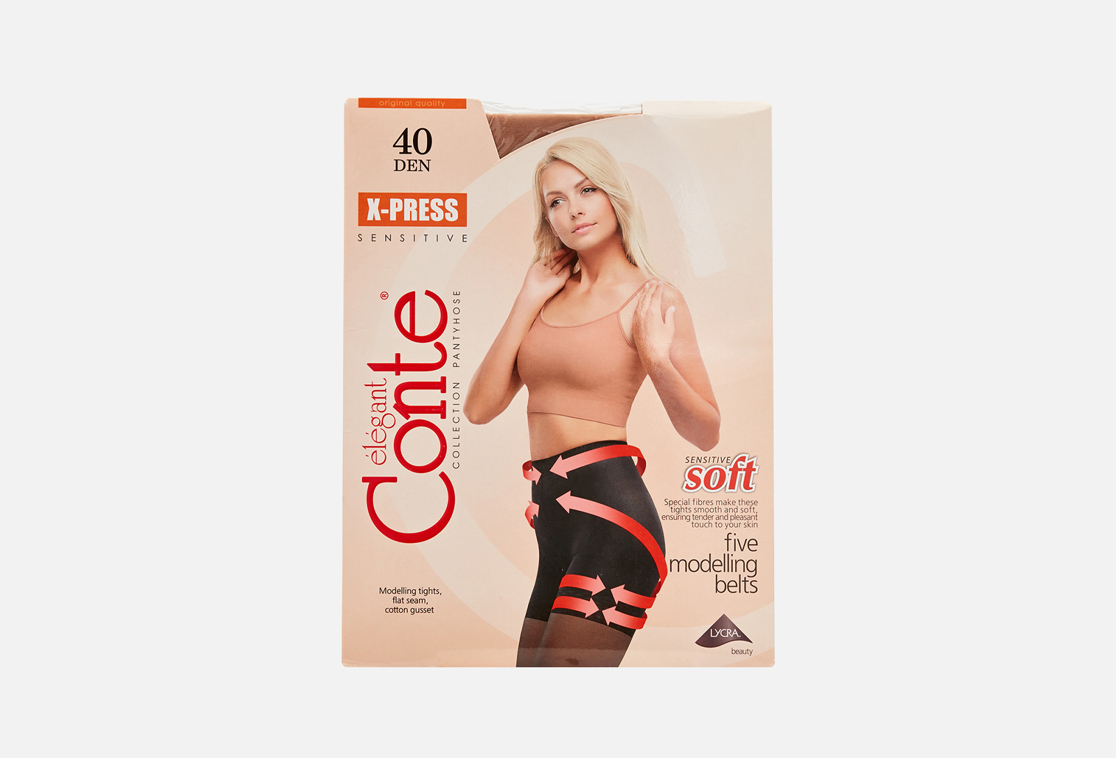 CONTE ELEGANT колготки 40 den X-PRESS natural светло-бежевые Natural 5 ...