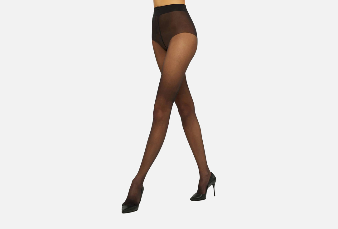 Изображение товара Мягкие черные колготки Wolford PURE 10 den для женщин с эластичной посадкой