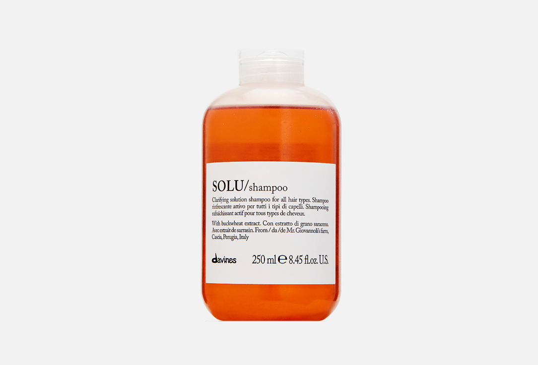 Активно освежающий шампунь для глубокого очищения волос DAVINES SOLU shampoo 250 мл цена и фото