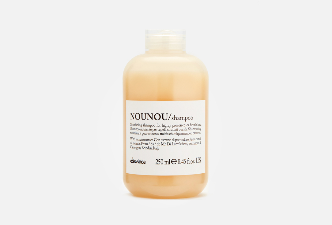 Питательный шампунь для уплотнения волос Davines NOUNOU shampoo 