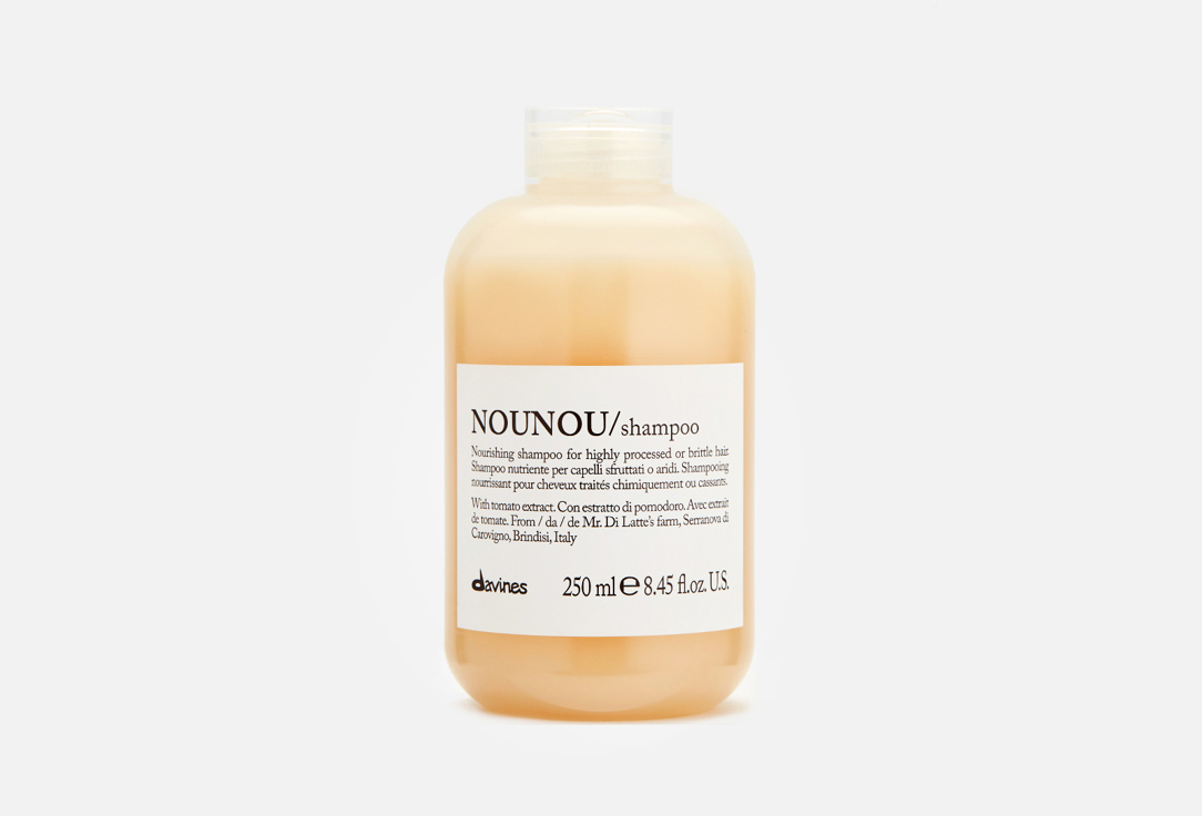 Питательный шампунь для уплотнения волос Davines NOUNOU shampoo 